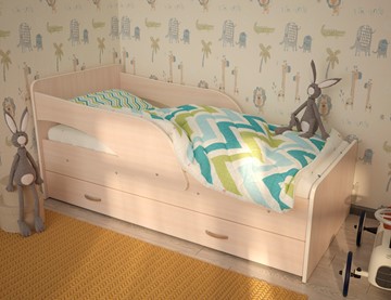 1-спальная детская кровать Максимка, цвет Млечный дуб в Омске