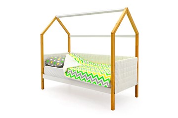 Кровать-домик детская «Svogen белая-дерево» мягкая в Омске