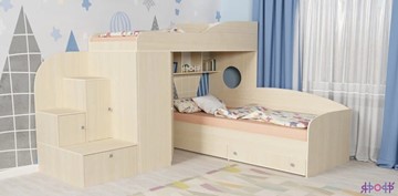 Детская кровать-шкаф Кадет-2, корпус Дуб, фасад Дуб в Омске