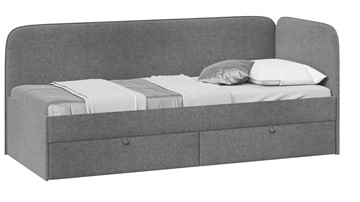 Подростковая кровать Молли тип 1 (90), Микровелюр Scandi Graphite 22 в Омске