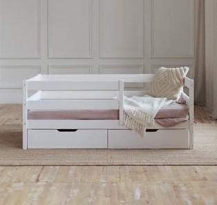 Детская кровать Софа с ящиками, цвет белый в Омске