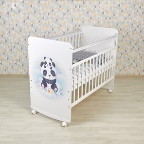 Детская кровать Фея 702 Милые панды, белый в Омске