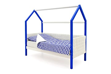 Кровать-домик в детскую «Svogen сине-белый» мягкая в Омске