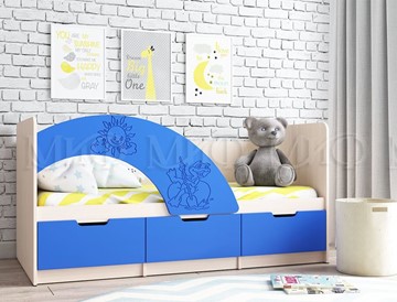 Детская кровать Юниор-3, синий матовый в Омске