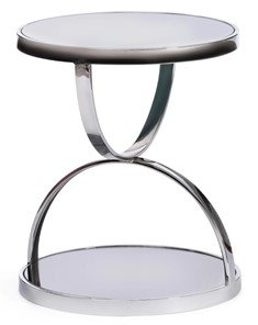 Стеклянный столик в гостиную GROTTO (mod. 9157) металл/дымчатое стекло, 42х42х50, хром в Омске