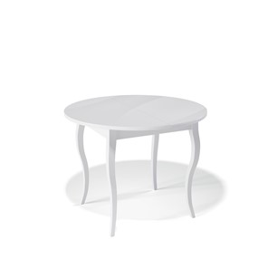 Кухонный стол раздвижной Kenner 1000С (Белый/Стекло белое глянец) в Омске