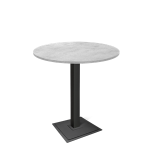 Кухонный круглый стол SHT-TU5-BS1/H110 / SHT-TT 90 ЛДСП (бетон чикаго светло-серый/черный) в Омске