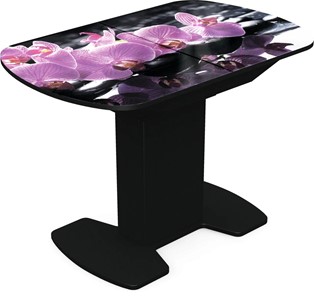 Обеденный раздвижной стол Корсика исп. 2 Фотопечать (Цветы №30) 1200(1515)*800 в Омске