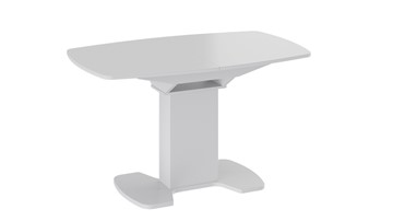 Стеклянный кухонный стол Портофино (СМ(ТД)-105.02.11(1)), цвет Белый глянец/Стекло белое в Омске