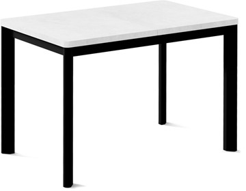Небольшой стол Токио-1L (ноги металлические черные, белый цемент) в Омске