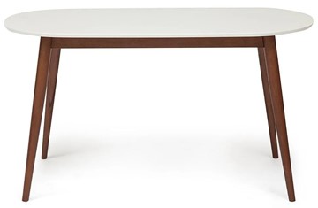Кухонный обеденный стол MAX (Макс) бук/мдф 140х80х75 Белый/Коричневый арт.10465 в Омске