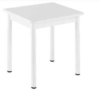 Кухонный пристенный стол НСПА-07 МДФ, белый МДФ/белое дерево/36 прямые трубки белый в Омске