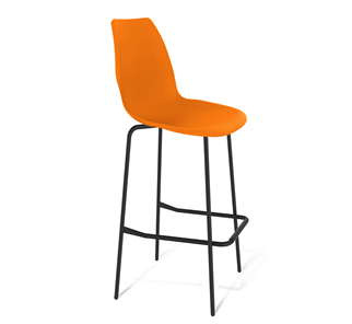 Барный стул SHT-ST29/S29 (оранжевый ral2003/черный муар) в Омске
