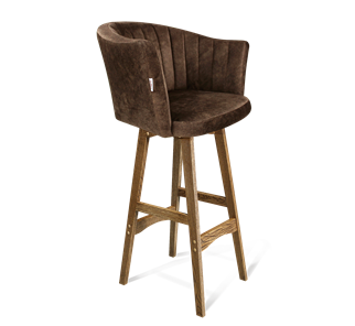 Барный стул SHT-ST42-1 / SHT-S65 (кофейный трюфель/дуб брашированный коричневый) в Омске