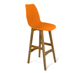 Барный стул SHT-ST29/S65 (оранжевый ral2003/светлый орех) в Омске