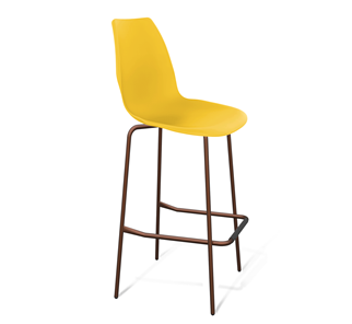 Барный стул SHT-ST29/S29 (желтый ral 1021/медный металлик) в Омске