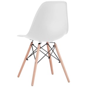Комплект стульев 4 шт. BRABIX "Eames CF-010", пластик белый, опоры дерево/металл, 532630, 2033A в Омске