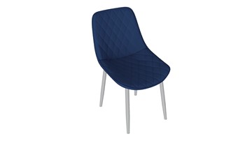 Обеденный стул Oscar (Белый муар/Велюр L005 синий) в Омске