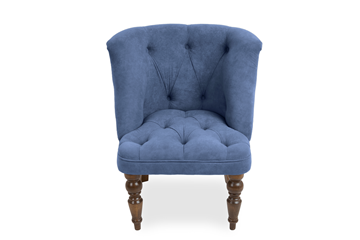 Кресло на ножках Бриджит синий ножки коричневые в Омске
