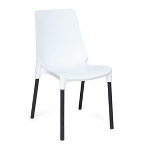 Обеденный стул GENIUS (mod 75) 46x56x84 белый/черные ножки арт.12829 в Омске