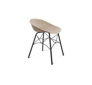 Обеденный стул SHT-ST19-SF1 / SHT-S107 (ванильный крем/черный муар) в Омске