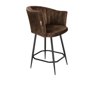 Полубарный стул SHT-ST42-1 / SHT-S148-1 (кофейный трюфель/черный муар) в Омске