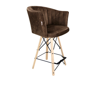 Полубарный стул SHT-ST42-1 / SHT-S80-1 (кофейный трюфель/прозрачный лак/черный) в Омске