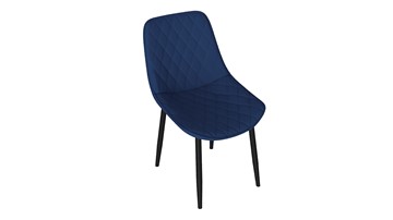 Обеденный стул Oscar (Черный муар/Велюр L005 синий) в Омске