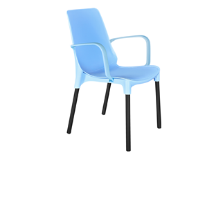 Обеденный стул SHT-ST76/S424 (голубой/черный муар) в Омске