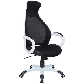 Кресло Brabix Premium Genesis EX-517 (пластик белый, ткань/экокожа/сетка черная) 531573 в Омске