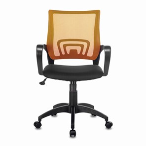 Офисное кресло Brabix Fly MG-396 (с подлокотниками, сетка, оранжевое/черное) 532084 в Омске