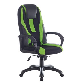Компьютерное кресло Brabix Premium Rapid GM-102 (экокожа/ткань, черное/зеленое) 532419 в Омске