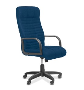 Офисное кресло для руководителя Атлант, ткань Bahama / синяя в Омске