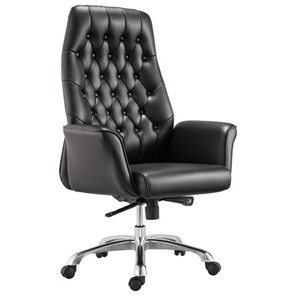 Кресло офисное BRABIX PREMIUM "Legacy EX-750", синхромеханизм, алюминий, экокожа, черное, 532492 в Омске