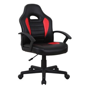 Кресло компьютерное BRABIX "Spark GM-201", экокожа, черное/красное, 532503 в Омске