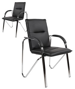 Офисное кресло CHAIRMAN 851 экокожа черная (2 шт. в комплекте) в Омске