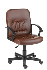 Офисное кресло Чат кожзам коричневый в Омске