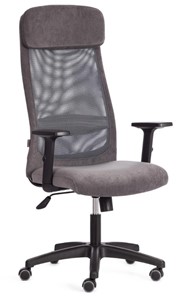 Кресло PROFIT PLT флок/ткань, серый, 29/W-12, арт.20537 в Омске