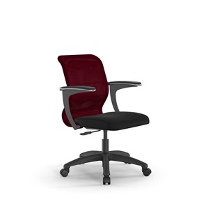 Кресло офисное SU-M-4/подл.160/осн.005 бордовый/черный в Омске