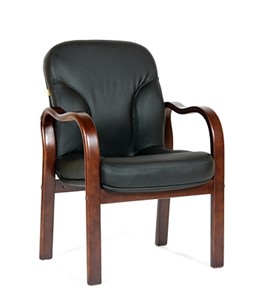 Офисное кресло CHAIRMAN 658 Натуральная кожа черный в Омске