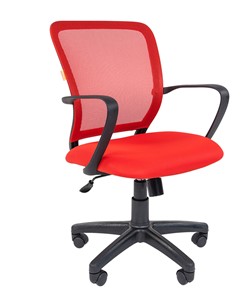 Компьютерное кресло CHAIRMAN 698 black TW-69, ткань, цвет красный в Омске