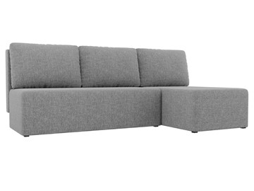 Угловой диван с оттоманкой Поло, Серый (рогожка) в Омске