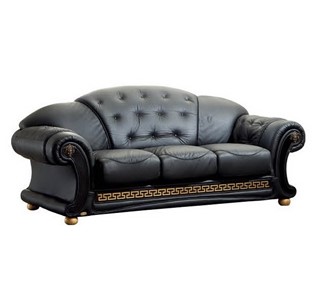 Прямой диван Versace (3-х местный) black в Омске