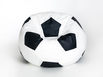 Кресло-мешок Мяч малый, бело-черный в Омске