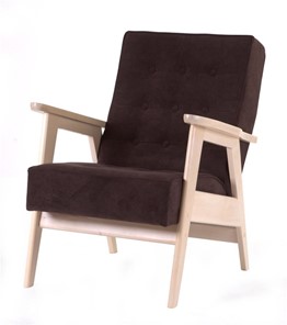 Кресло Ретро (беленый дуб / RS 32 - коричневый) в Омске