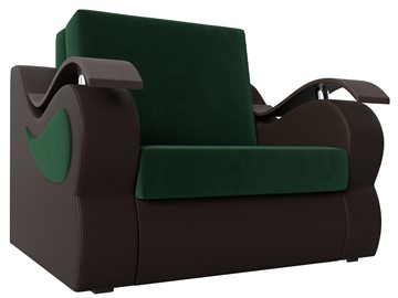 Кресло-кровать Меркурий (60), Зеленый\Коричневый (Велюр\Экокожа) в Омске