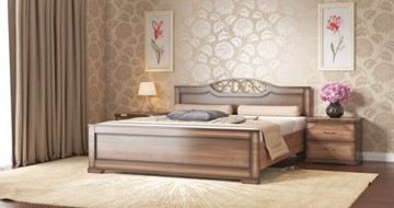 Кровать полуторная Жасмин 140*200 с основанием в Омске