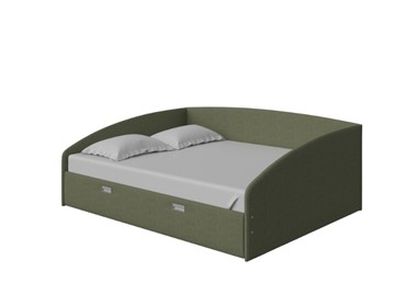 Спальная кровать Bono 160х200, Искусственная шерсть (Лама Авокадо) в Омске