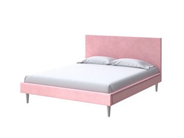 Кровать спальная Claro 160х200, Велюр (Casa Жемчужно-розовый) в Омске