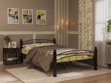 Кровать спальная Гарда 15, 140х200, черная в Омске